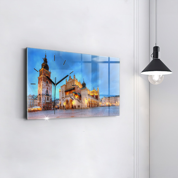 Horizontálne hodiny Hlavné trhové námestie v Krakove