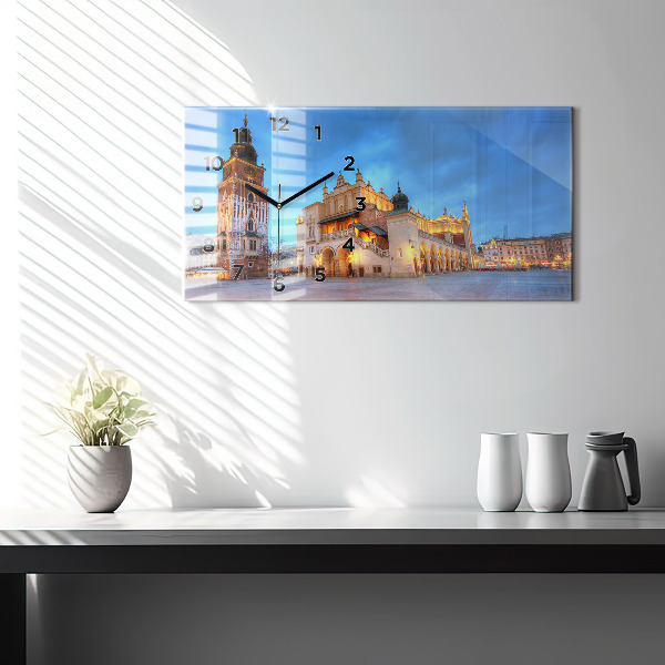 Horizontálne hodiny Hlavné trhové námestie v Krakove