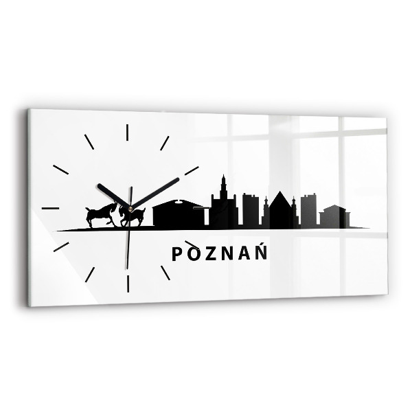 Horizontálne hodiny Panoramatická grafika Poznaň