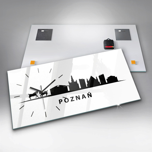 Horizontálne hodiny Panoramatická grafika Poznaň