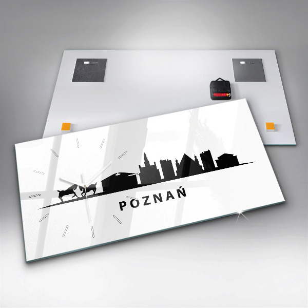 Horizontálne hodiny Panoramatická grafika Poznaň