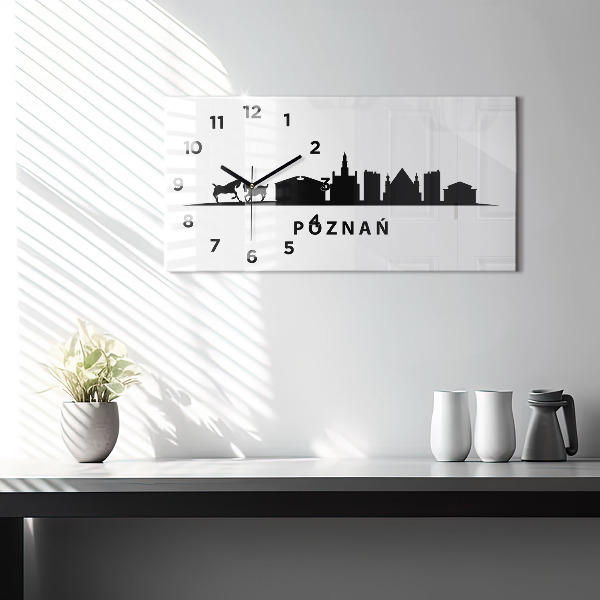 Horizontálne hodiny Panoramatická grafika Poznaň