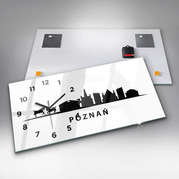 Horizontálne hodiny Panoramatická grafika Poznaň