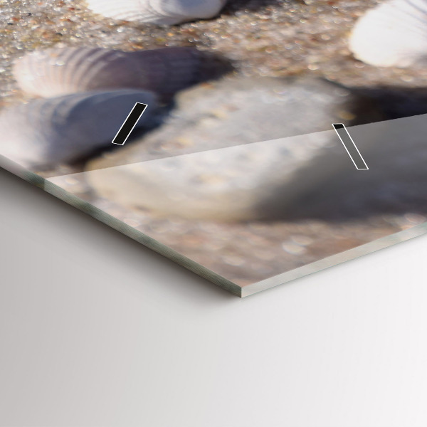 Horizontálne hodiny Mušle na pláži