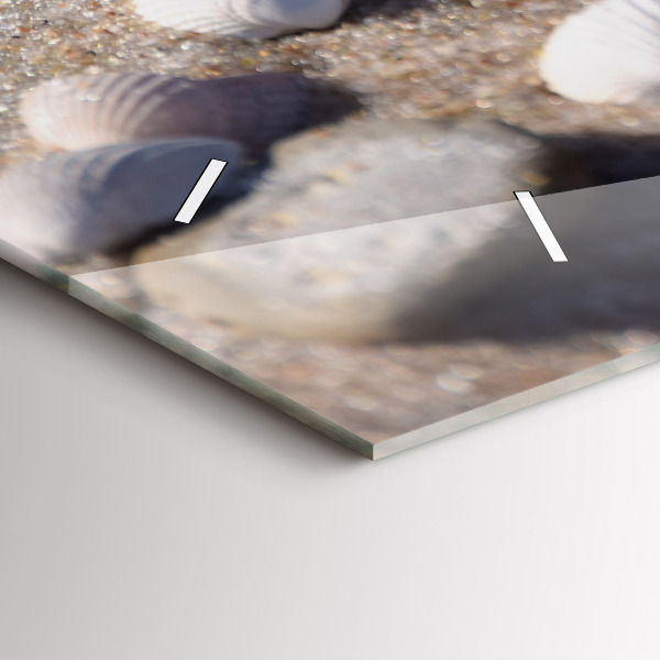 Horizontálne hodiny Mušle na pláži