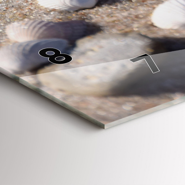 Horizontálne hodiny Mušle na pláži