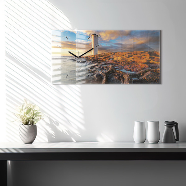 Horizontálne hodiny Maják a Baltské more