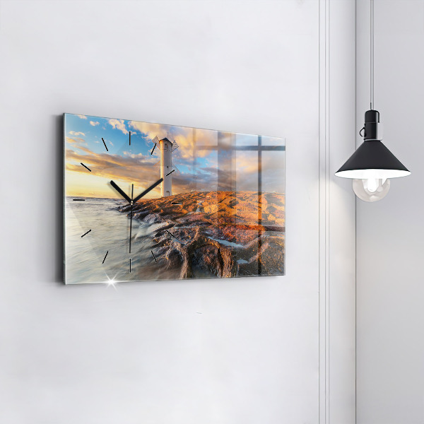 Horizontálne hodiny Maják a Baltské more