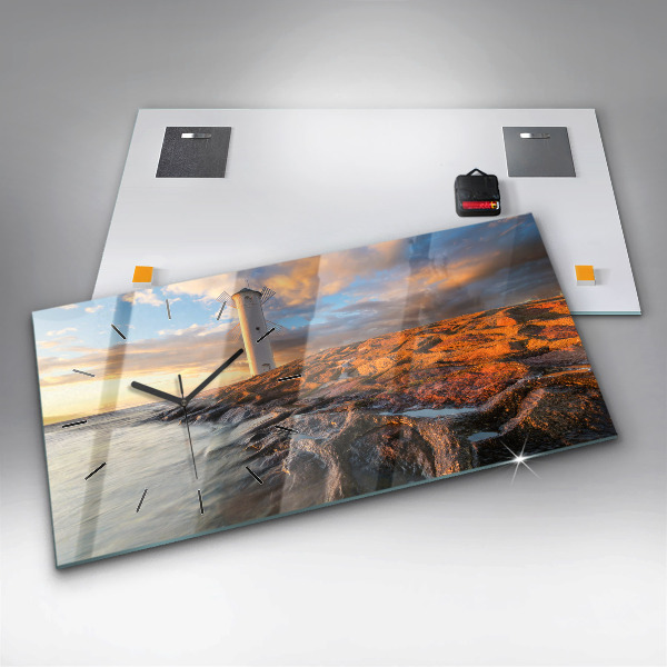 Horizontálne hodiny Maják a Baltské more