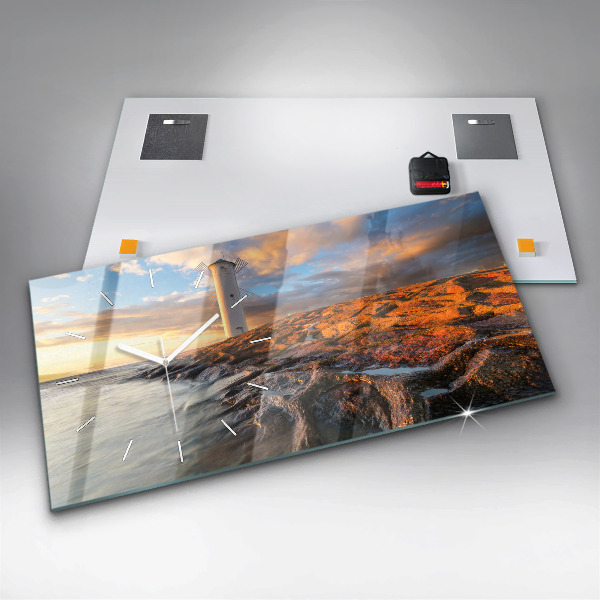 Horizontálne hodiny Maják a Baltské more