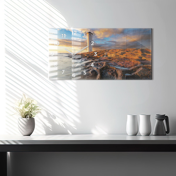 Horizontálne hodiny Maják a Baltské more