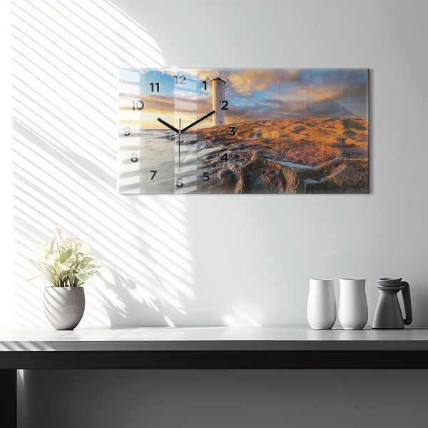 Horizontálne hodiny Maják a Baltské more