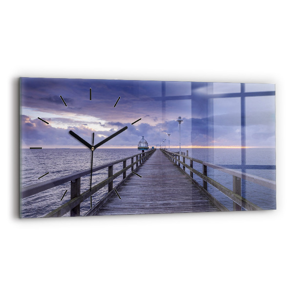 Horizontálne hodiny Mólo pri Baltskom mori