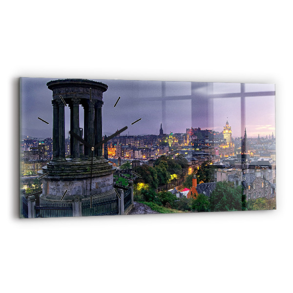 Horizontálne hodiny Edinburgh z Calton Hill