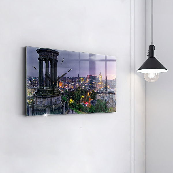 Horizontálne hodiny Edinburgh z Calton Hill