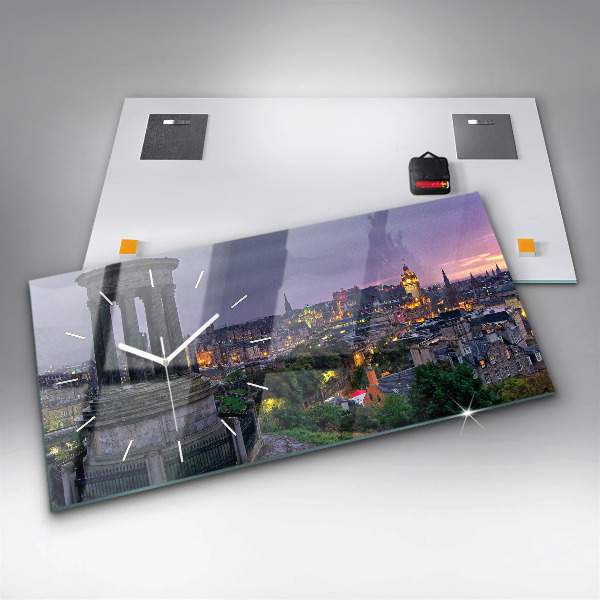 Horizontálne hodiny Edinburgh z Calton Hill