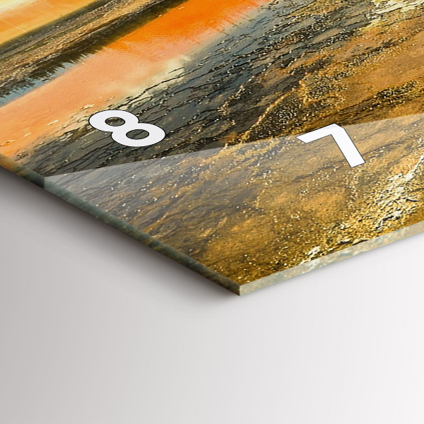 Horizontálne hodiny Jazero s horami