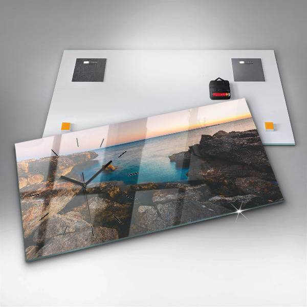 Horizontálne hodiny Morská krajina