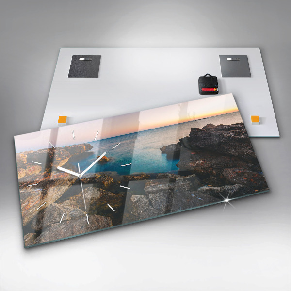 Horizontálne hodiny Morská krajina