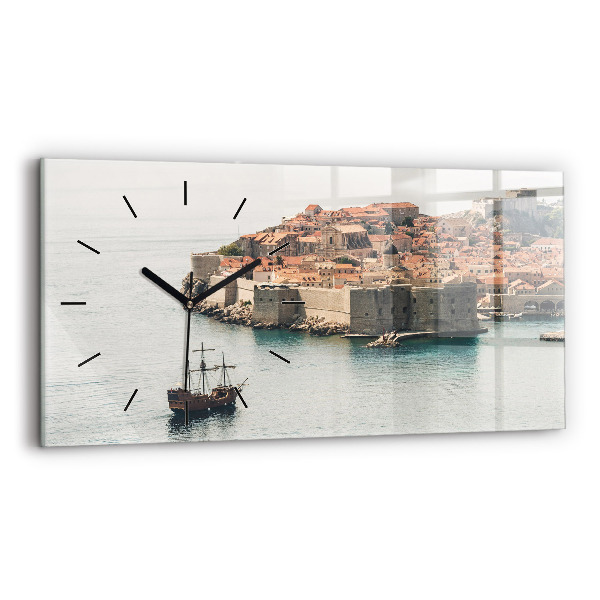 Horizontálne hodiny Plachetnica v Dubrovníku