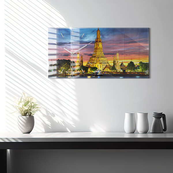 Horizontálne hodiny Chrám v Bangkoku
