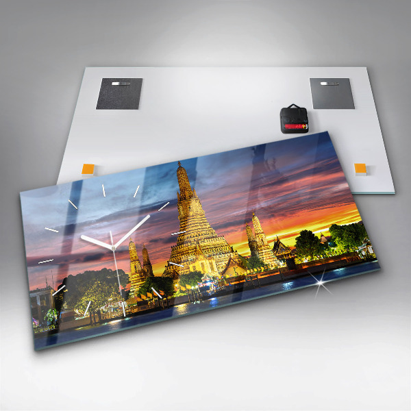 Horizontálne hodiny Chrám v Bangkoku