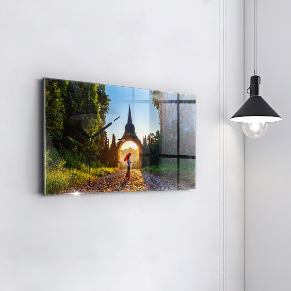 Horizontálne hodiny Surat Thani Park Thajsko
