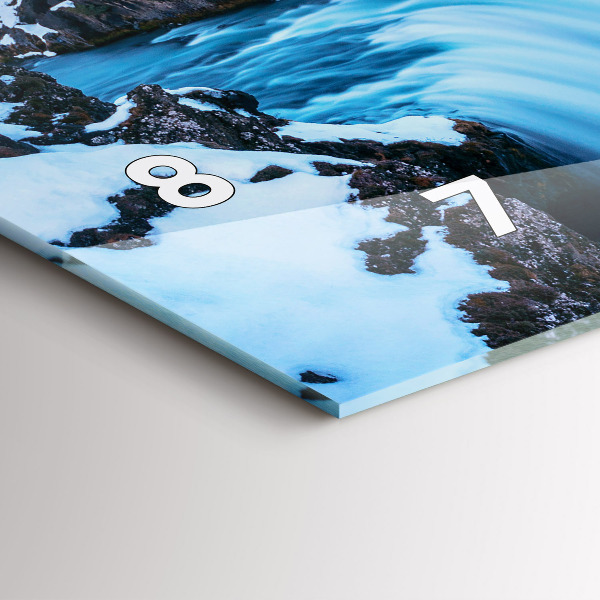 Horizontálne hodiny Vodopád Godafoss Island