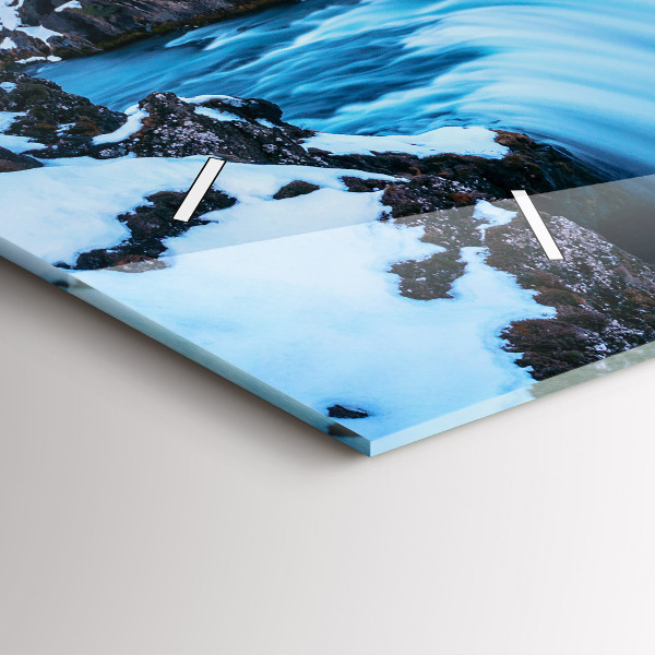 Horizontálne hodiny Vodopád Godafoss Island