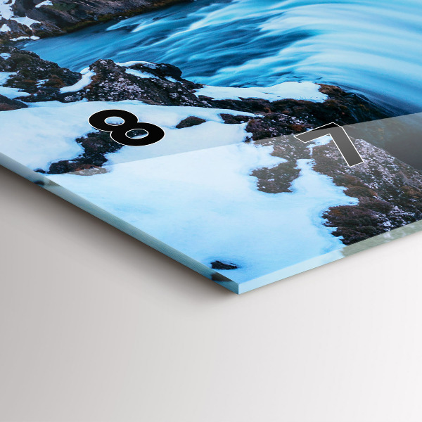 Horizontálne hodiny Vodopád Godafoss Island