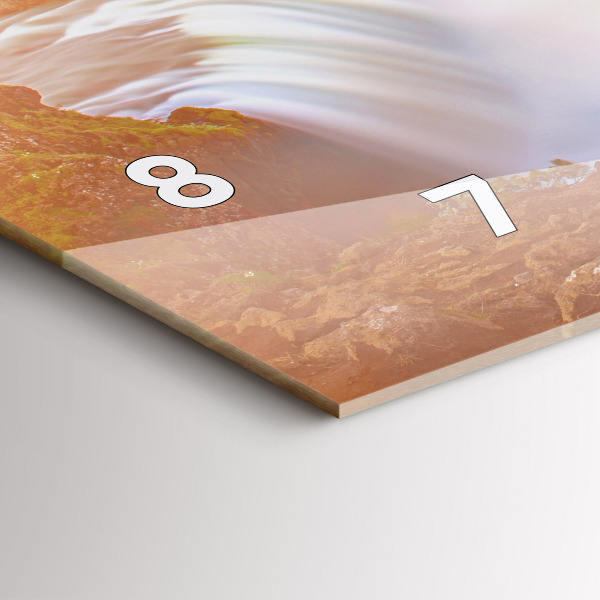 Horizontálne hodiny Godafoss na Islande