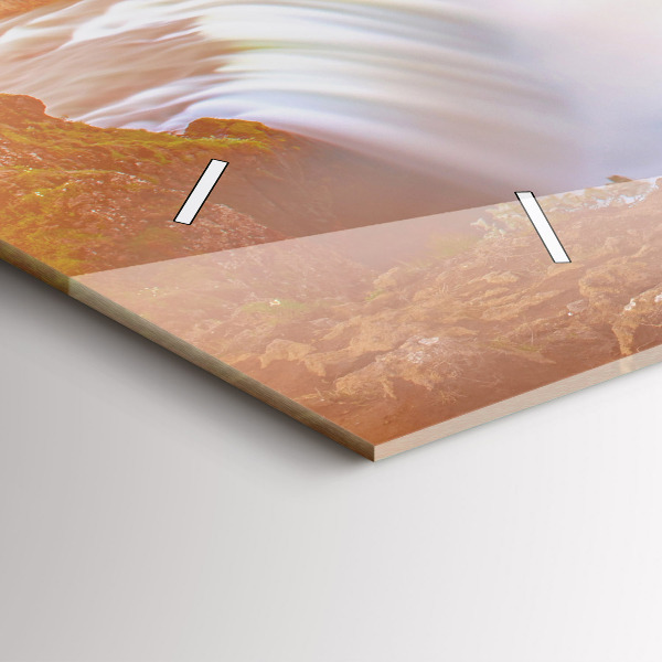 Horizontálne hodiny Godafoss na Islande