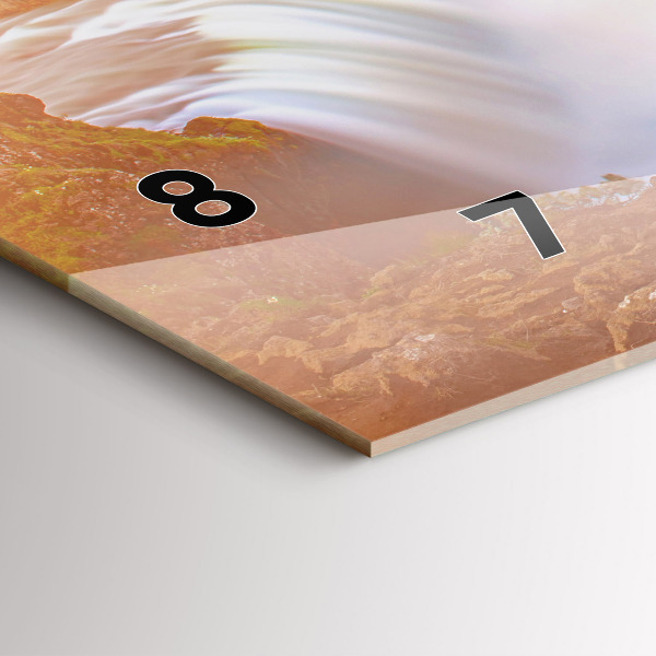 Horizontálne hodiny Godafoss na Islande