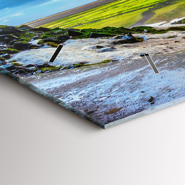 Horizontálne hodiny Vodopád na Islande