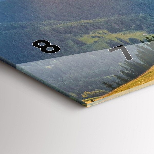 Horizontálne hodiny Krajina s lesmi