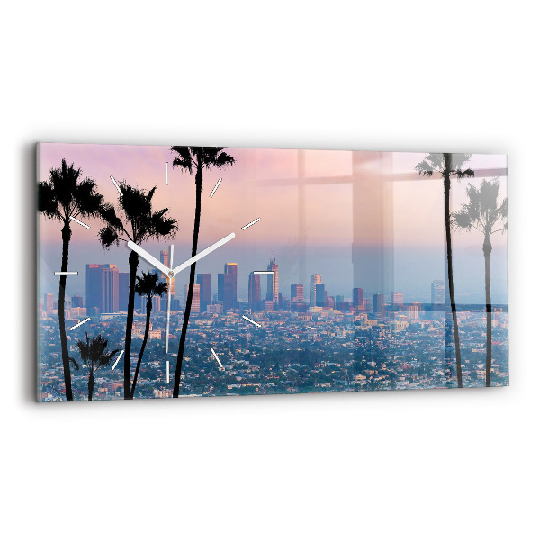 Horizontálne hodiny Západ slnka v Los Angeles