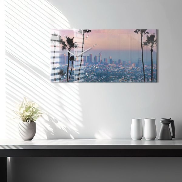 Horizontálne hodiny Západ slnka v Los Angeles