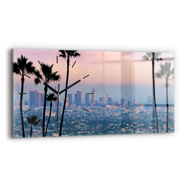 Horizontálne hodiny Západ slnka v Los Angeles