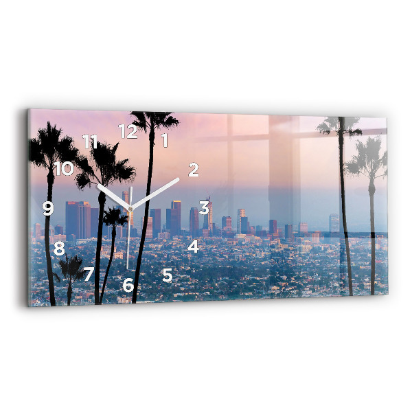 Horizontálne hodiny Západ slnka v Los Angeles