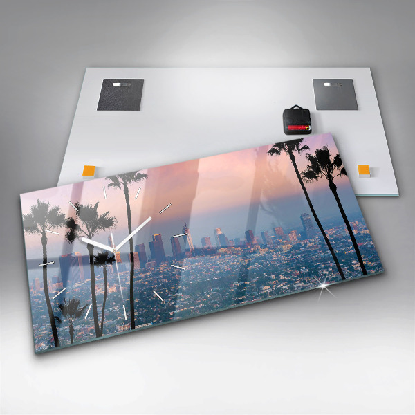 Horizontálne hodiny Západ slnka v Los Angeles
