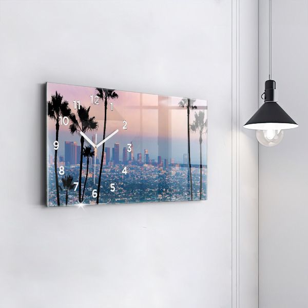 Horizontálne hodiny Západ slnka v Los Angeles