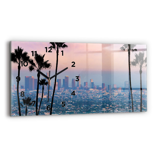 Horizontálne hodiny Západ slnka v Los Angeles