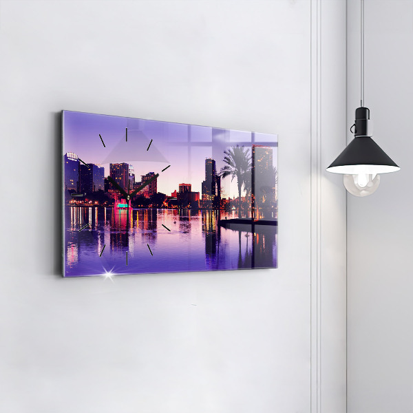 Horizontálne hodiny Panoráma mesta Orlando