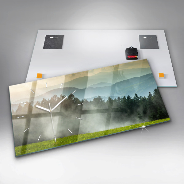 Horizontálne hodiny Horská krajina