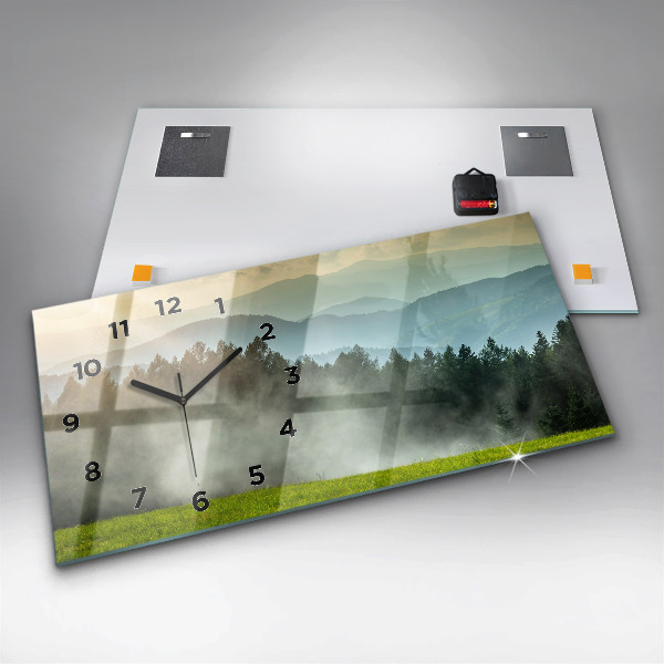 Horizontálne hodiny Horská krajina