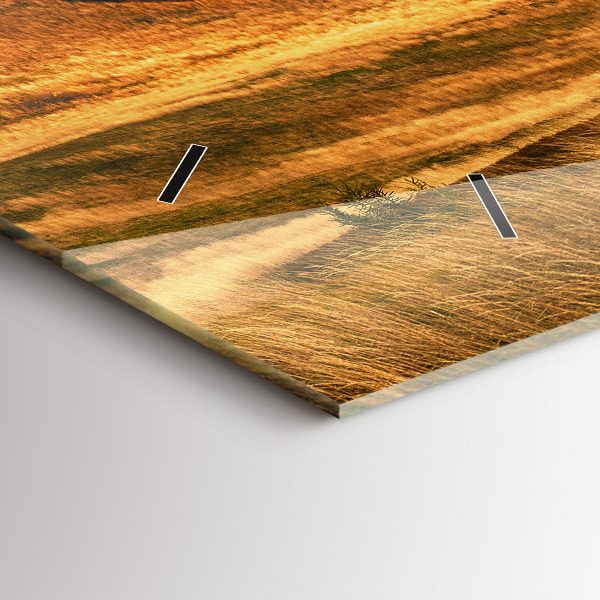 Horizontálne hodiny Horská krajina na jeseň