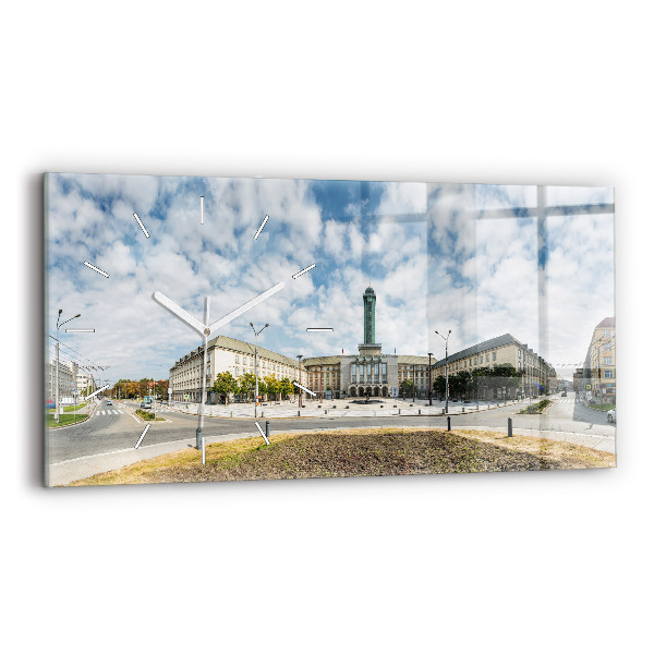 Horizontálne hodiny Panoráma mesta Ostrava
