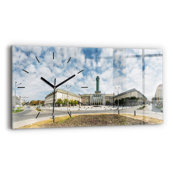 Horizontálne hodiny Panoráma mesta Ostrava