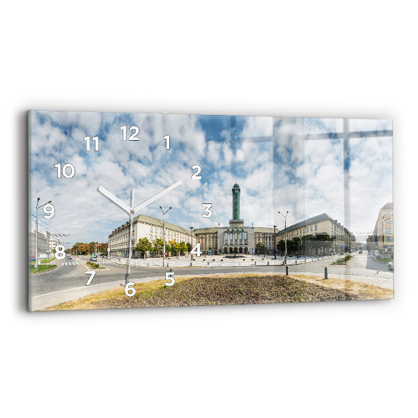 Horizontálne hodiny Panoráma mesta Ostrava