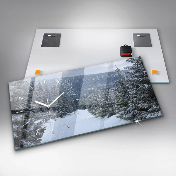 Horizontálne hodiny České Krkonoše v zime